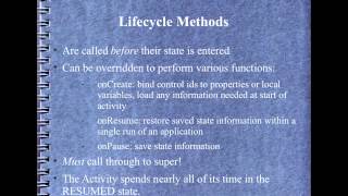 Android Programming from Scratch: Lesson 1, Step 5- Activity Lifecycle