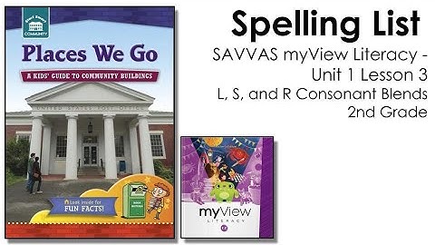 SAVVAS MyView Literacy Unit 1 Lesson 3 Spelling - 2nd Grade