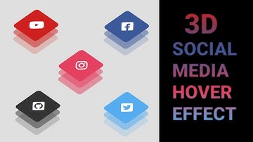 Social Media Hover Effect | CSS Stack Hover Effect | 3D Button Hover | CSS3 | Techy programmers