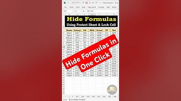 Hide Formula in Excel !! Hide Formula !! Formulas Hide in Excel !! Formulas Hide ! #shorts #ytshorts