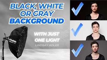 How to Make Your Background Black, White, or Gray with Just One Light with Lindsay Adler