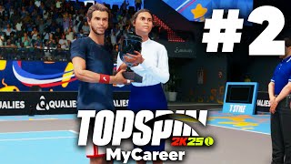 TOPSPIN 2K25 MyCAREER Gameplay Walkthrough Part 2  TOURNAMENT WINNER & INJURY (Career Mode)