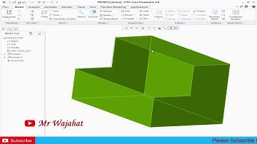 Part Modeling Exercise 3 || CREO ||   || Tutorial Urdu / Hindi ||