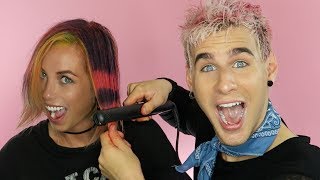 HAIRDRESSER TRYS COLOR CHANGING HAIR DYE! | bradmondo