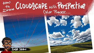 How to draw CLOUDSCAPE with Good Perspective |Digital painting |2020 .