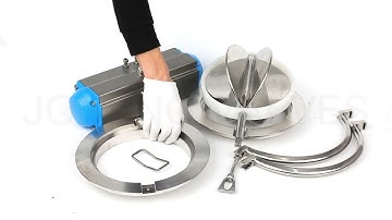 Assembly sequence of Stainless steel sanitary pneumatic powder butterfly valve from Joneng