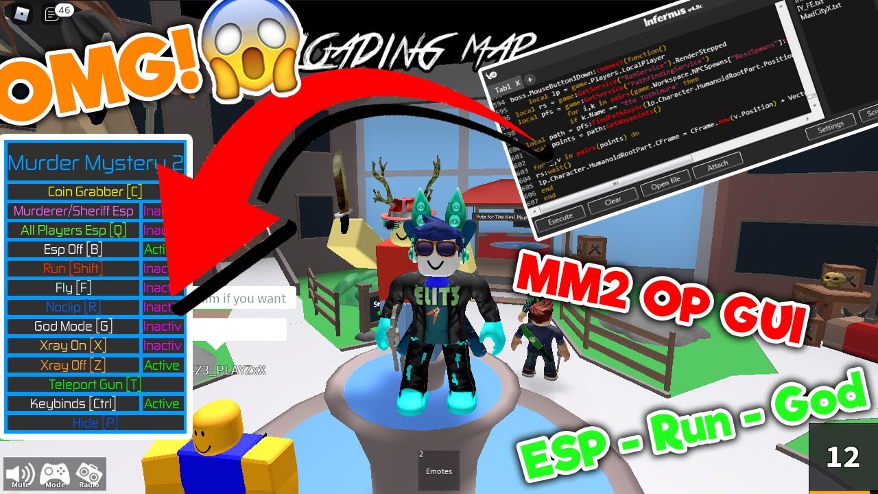 Free Roblox Murder Mystery 2 Script Hack Op Gui Esp Godmode Run More Working Youtube - free hacks gui for roblox