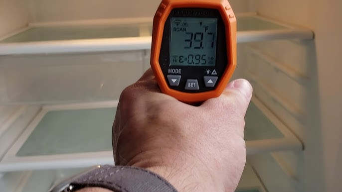 Whirlpool refrigerator freezer temperature test infrared thermometer