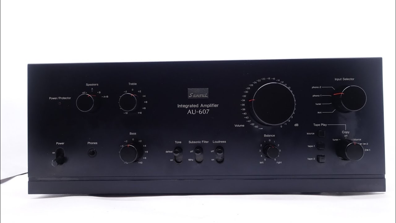 Amplificador Sansui Au-607 (Au-517) - YouTube