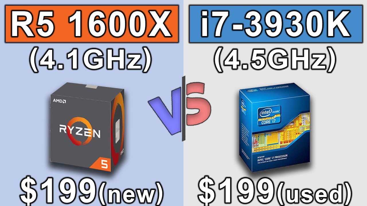 Ryzen 5 1600X (4.1GHz) OC vs i7-3930K (4.5GHz) OC | Which is Better Value  for Money..???