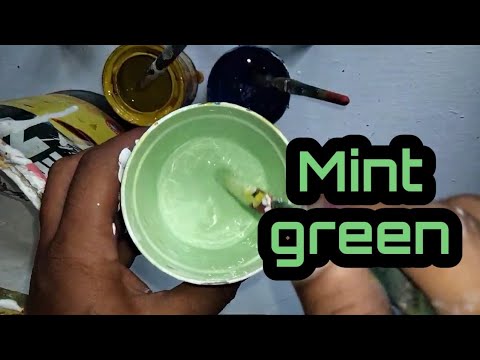 ASMR - MINT GREEN PAINT MIXING | HOW TO MIX MINT GREEN PAINT COLOR ...