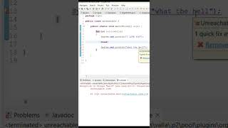 Unreachable code. ????