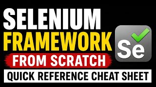 Quick Reference Cheat Sheet - Selenium Framework from Scratch #testing #automationtesting #sdet #qa 