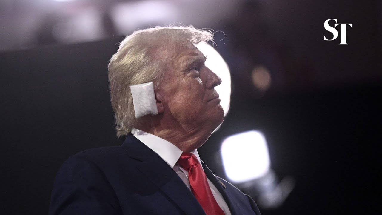 trump-appears-at-republican-convention-with-bandaged-ear-youtube