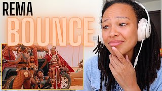 Three Words .. Lots of 🍑 | Rema - Bounce (Official Music Video) [REACTION!]