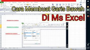 Cara Membuat Garis Bawah atau Underline di MS excel