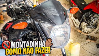 FRENTE DE 160 NA CG ANTIGA 125 OU 150 - COMO NÃO FAZER! - MONTADINHA @DiegoMotoFilm