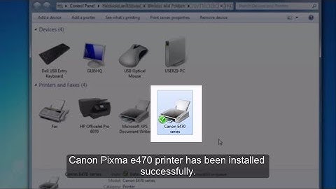 how to install canon e470 printer driver on windows 7 manually