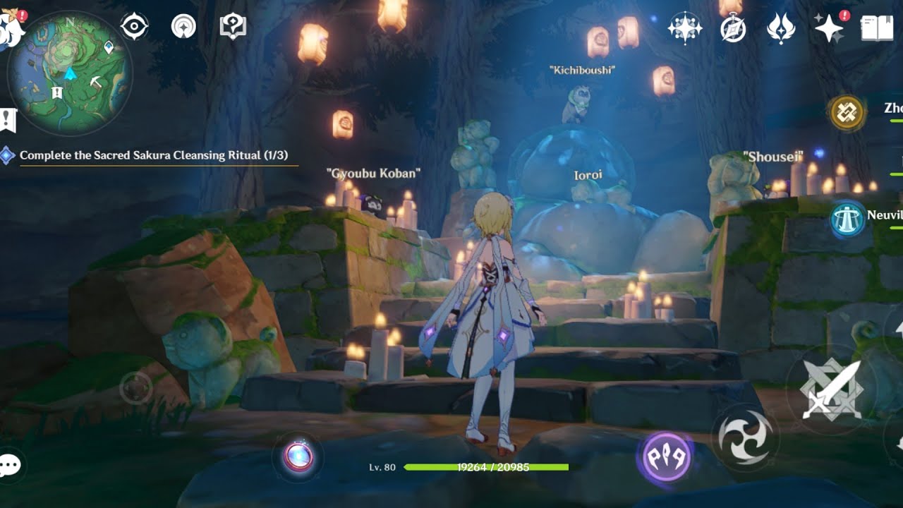 My Genshin Impact Gameplay Sakura Cleansing Ritual Part 3 Quest Tanuki-Bayashi in the Forest