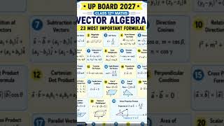 Class  12th Mathematics ka important formula vector algebra ka hai Jo Up Board Exams  2027 ka hai