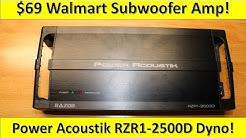 $69 Walmart Subwoofer Amp on the Dyno! Power Acoustik RZR1-2500D Tested 