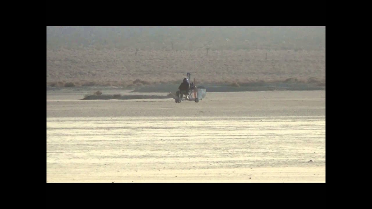 Dave Beacon Gyrocopter Engine Failure El Mirage Dry Lake Bed 2014 YouTube