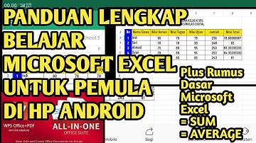 BELAJAR MICROSOFT OFFICE EXCEL DI HP ANDROID || WPS OFFICE