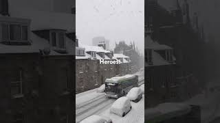 Bus Services In Snow  scotland  aberdeen uk thankyou