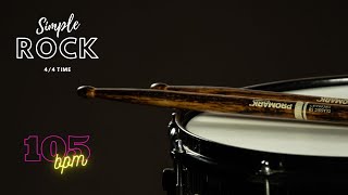 Drum Beat, Simple Rock, 4/4 Time, 105 BPM