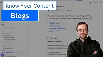 Know Your Content : Confluence Blogs