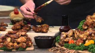 Corky's BBQ (6) 1 lb. Bags of Hickory Smoked BBQ Wings & Sauce with David Venable
