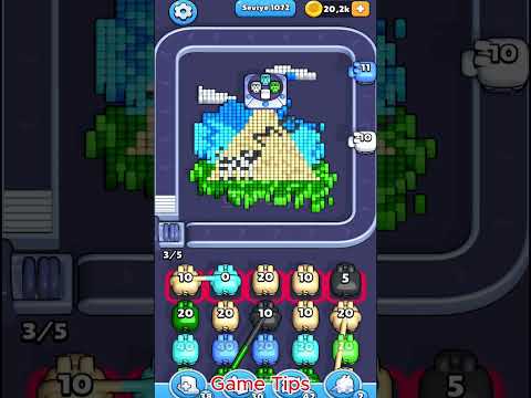 Pixel Flow level 1072 Solution Walkthrough