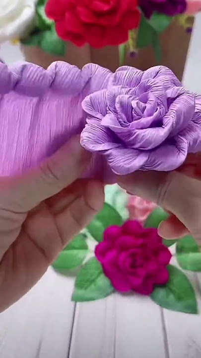 How to make paper rose flowers#handmade #diy #flowers #tutorial #rose #craft #diyflowers #gift