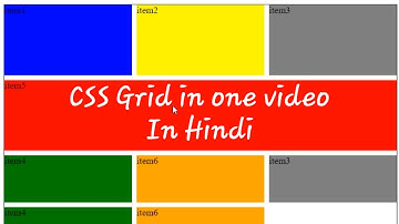 CSS Grid Tutorial For Beginners in Hindi  | CSS Grid in one video | CSS tutorial