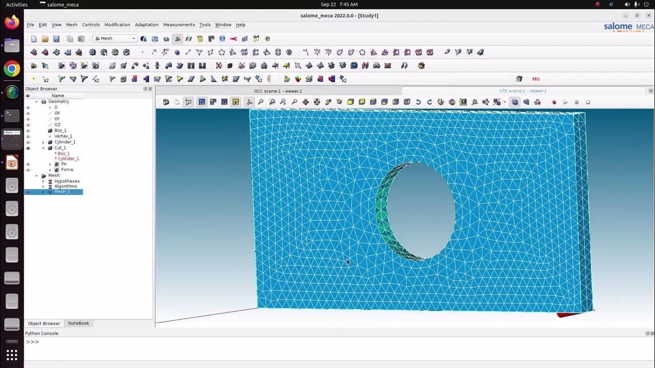 Salome meca tutorials for beginners 06 plate with hole stress