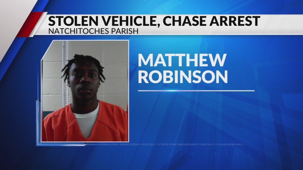 Natchitoches man leads police on 25-mile chase in stolen vehicle - YouTube