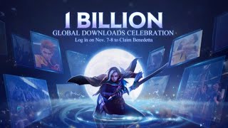 1 Billion Global Download || MLBB's 100th hero Benedetta for FREE!