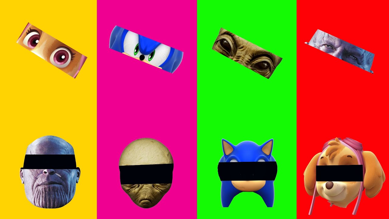 Wrong eyes👀 Thanos and Alien and Sonic and Paw Petrol  - DAME TU COSITA Funny Wrong Head#98