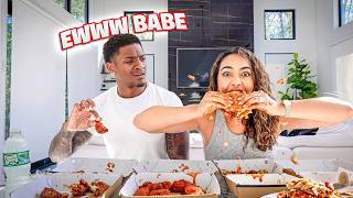 EATING LIKE A SLOB TO SEE HIS REACTION!! *GROSS*