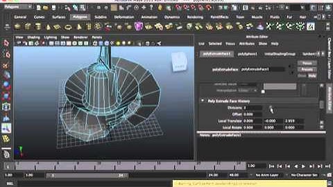 Maya Tutorial: 24-Using the crease tool and working with History.mov