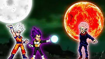 Goku DBS V3.5 OP (all form) & Vegeta OP (all form) VS Sukuna V1.6.1 in Jump Force Mugen😱