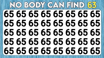 Test your eyes - Number and Letter Odd One Out Edition | Observation Skills Perception 