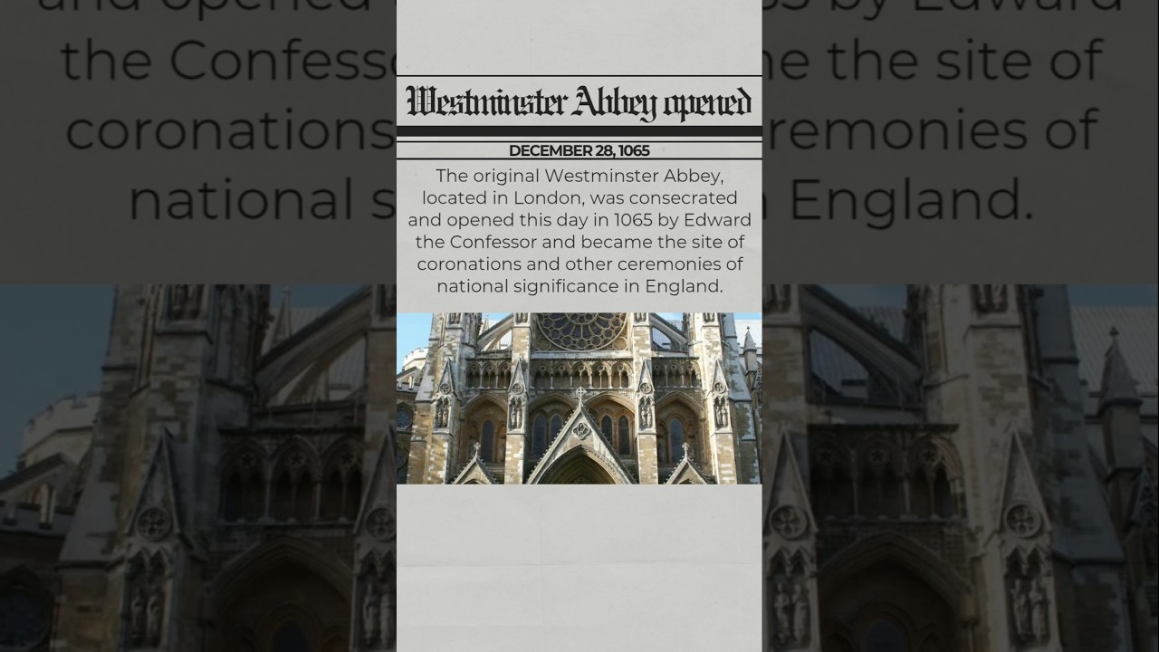 December 28, 1065: The day Westminster Abbey opened!