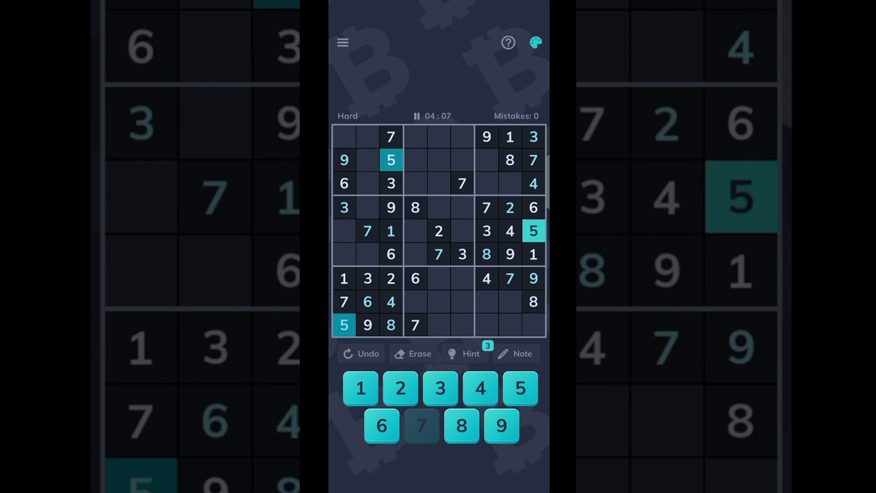 Sudoku Bitc0in || Hard Level || Real Time Playing