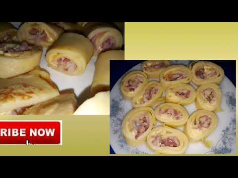 Video: Mga Pancake Na May Keso At Bacon