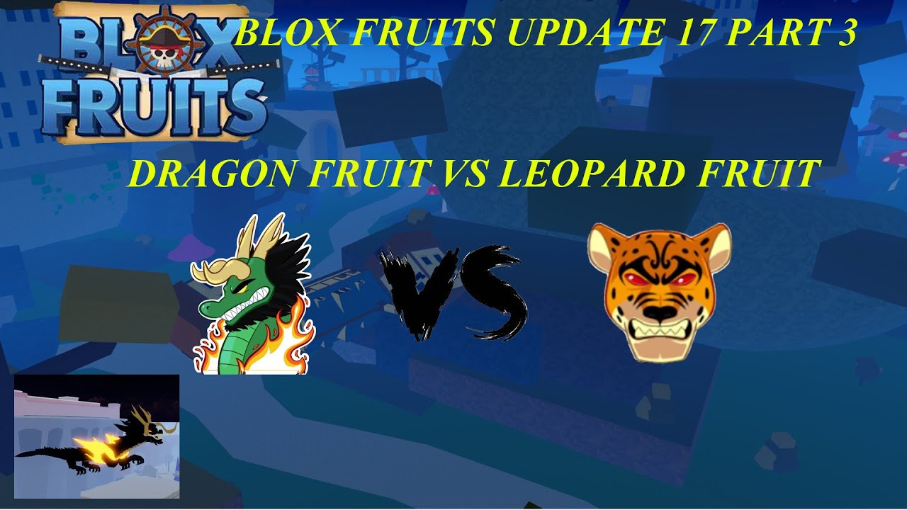 TESTEI A NOVA LEOPARD DA ATUALIZAÇÃO DO BLOX FRUITS 17.3 VS DRAGON