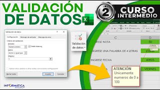 CÓMO VALIDAR DATOS EN EXCEL (Nueva Versión)