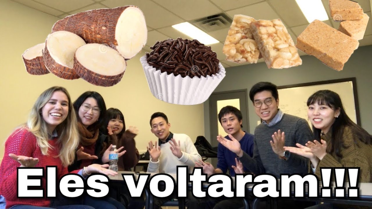 Korean & Japanese reagindo a comida brasileira/ reacting to Brazilian Food!
