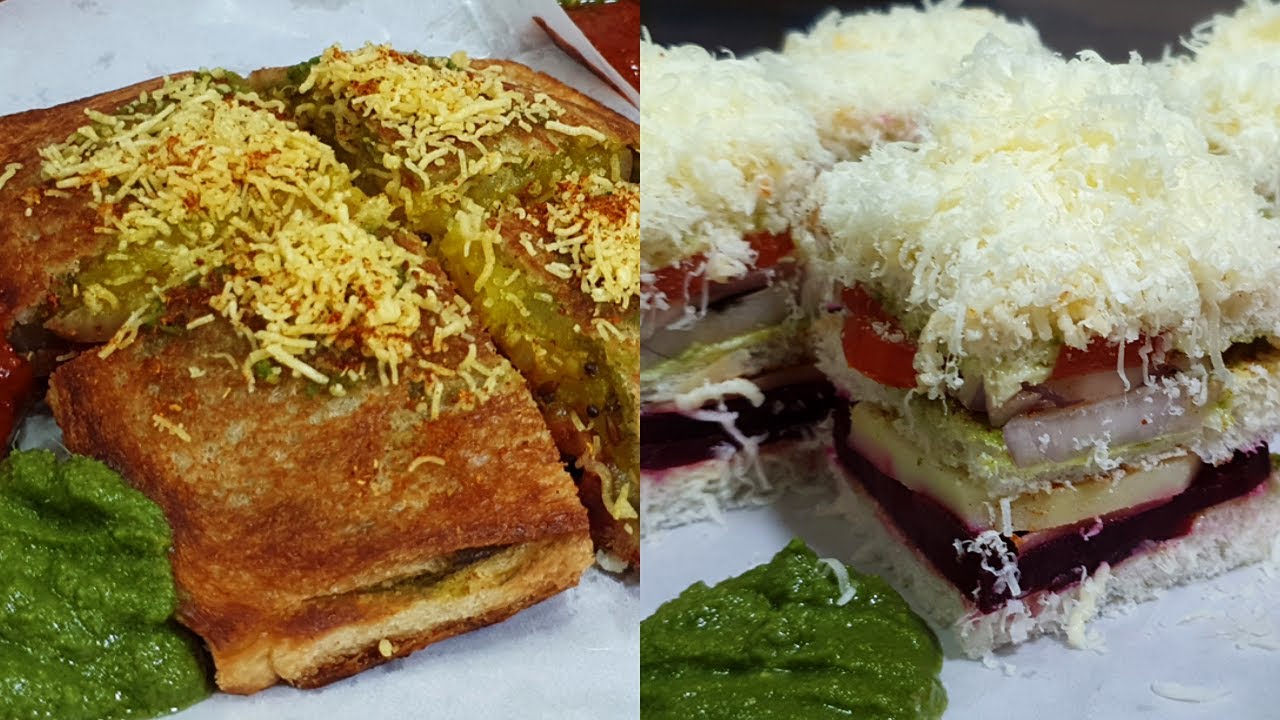 Mumbai Street Style Sandwiches - Masala Toast Sandwich and Veg Cheese Sandwich | Kanak