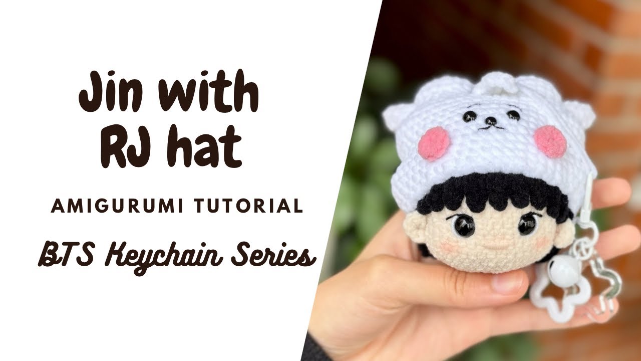 Jin Amigurumi Keychain Tutorial | Step by step tutorial | BTS Amigurumi